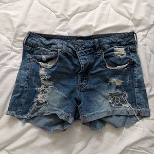 American Eagle Distressed Tomgirl jean shorts
